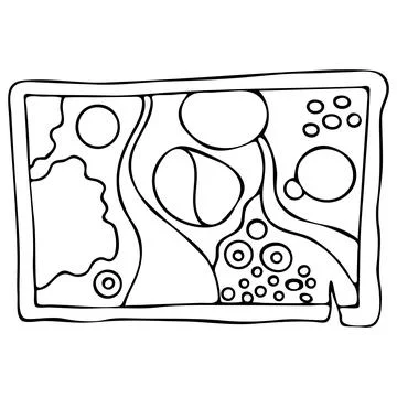 Hand Drawn Moon Map Isolated on White Background. Stock Illustration