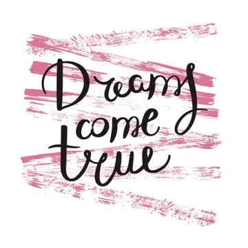 Hand drawn motivation quote. Creative vector typography concept for design and Stock Illustration