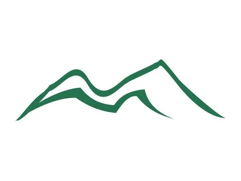 Hand Drawn Mountain Vector Icon Vector Design Stock Illustration