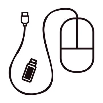 Hand Drawn Mouse in doodle style 库存插图