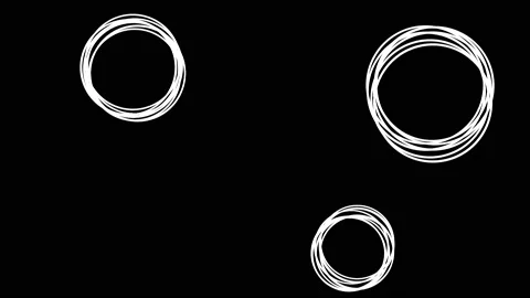 Hand-drawn moving scribble on black background Stock Footage 157869580