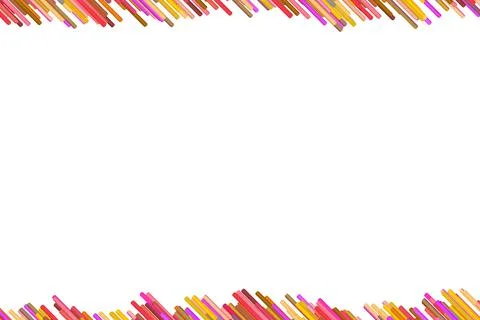 Hand drawn multicolor canvas with vertical lines. Embroidery ornament on white Ilustração Stock