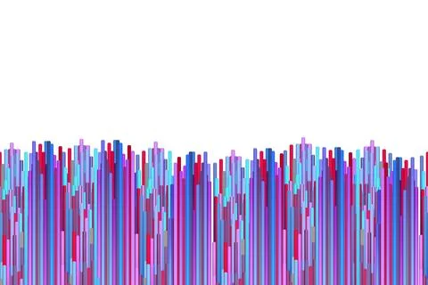 Hand drawn multicolor canvas with vertical lines. Embroidery ornament on white Stock Illustration