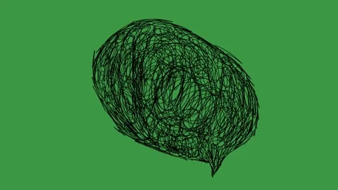 Hand-Drawn Multiple Lightning Strikes Green Screen. Animated Black Zigzag Bolt Stock Footage 320844560