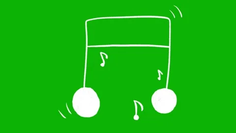 Hand Drawn Music Note Animation Cute Doodle Symbol Stock Footage 325802208