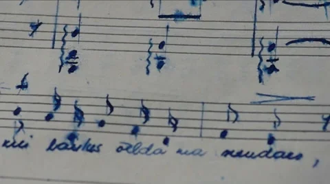 Hand drawn music note sheet. 動画素材 47927337