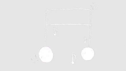 Hand Drawn Music Note Symbol Animation with Transparent Background. Sketchy anim Stock-Footage 325746624