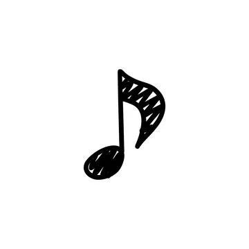 Hand drawn music notes. Doodle hand drawn sound notation. Vector illustration Stock Illustration
