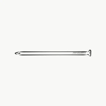 Hand drawn nail heads vector sketch. Doodle drawing. Vector sketch house remo Stock Illustration