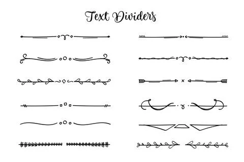 Hand - drawn nature text divider for text layout separator decoration eleme.. Stock Illustration