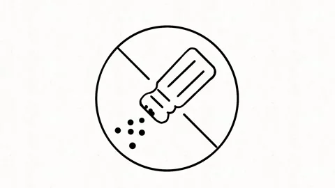 Hand Drawn No Salt Icon Animation Stock Footage 338000162