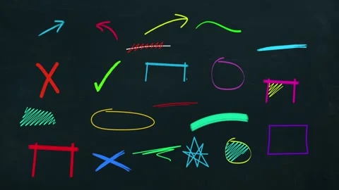 Hand Drawn Note Elements Stock After Effects