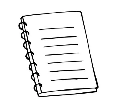 Hand Drawn Notebook Doodle Icon Office Stationery Notes Writing Illustration Stock Illustration