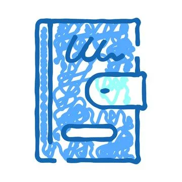 Hand drawn notebook journal doodle icon planning Stock Illustration