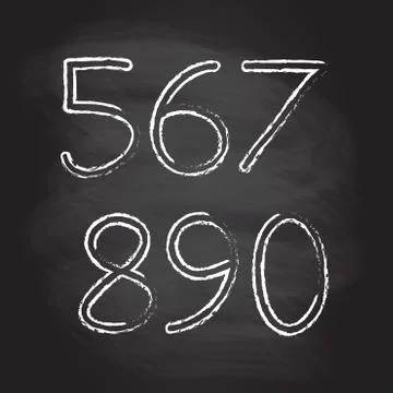 Hand drawn numbers isolated on white background. Vector illustration. Stock Illustration