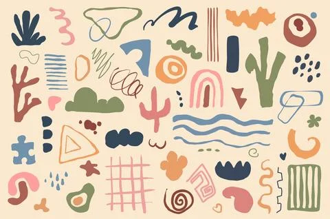 Hand Drawn Objects Set Stock Illustration