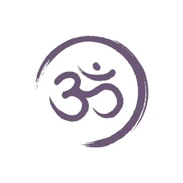 Hand drawn om symbol Stock Illustration
