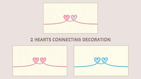 Hand drawn One-Line Heart Animation - 3 color set 動画素材 310353577
