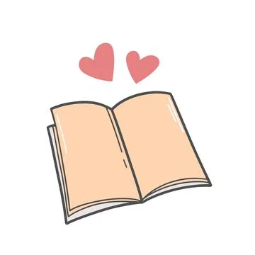 Hand drawn open book or notepad Stock Illustration