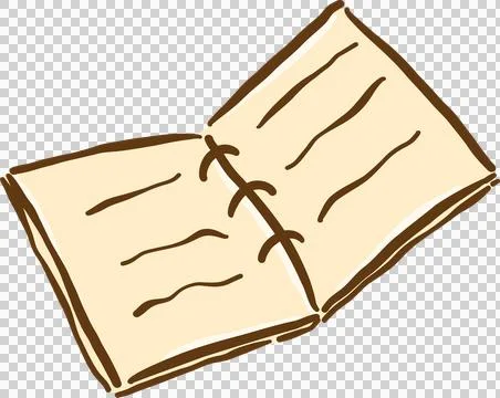 Hand Drawn Open Notebook Illustration Stock Illustration
