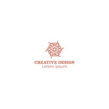 Hand Drawn Orange Aesthetic Creative Design Logo Vector EPS10 Illustrazione stock