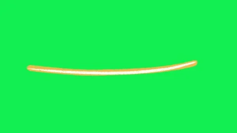 Hand Drawn Orange Chalk Textured Curved Stroke Overlay on Green Screen Vídeos de archivo 336104383