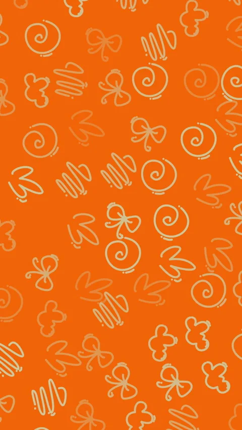 Hand drawn orange doodle seamless pattern background for packaging wallpape.. Stock Footage 327968193