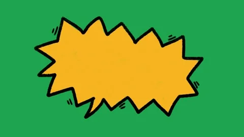 Hand Drawn Orange Jagged Exploding Speech Bubble Animated Comic Book Action 스톡 동영상 335586461