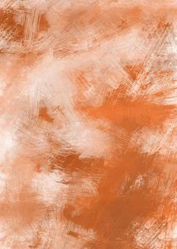 Hand drawn orange spring summer abstract shapes Stock Illustration