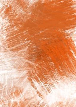 Hand drawn orange spring summer abstract shapes Stock Illustration