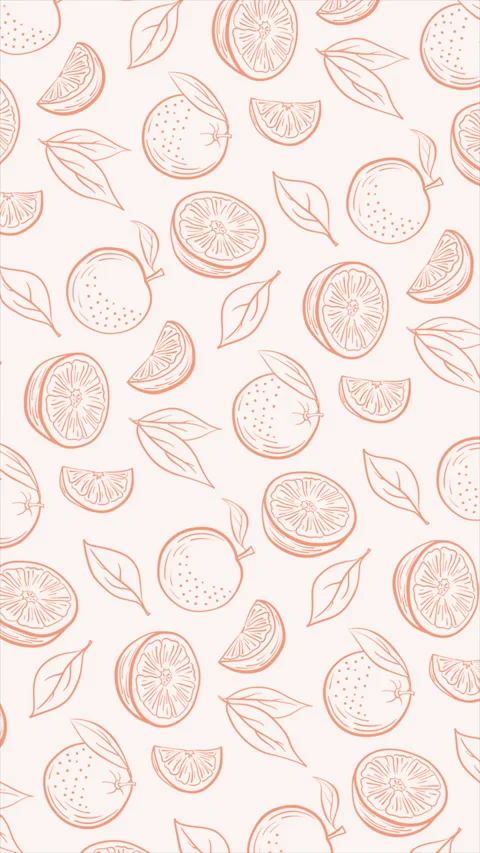 Hand drawn oranges background on a seamless loop Stock Footage 311269638