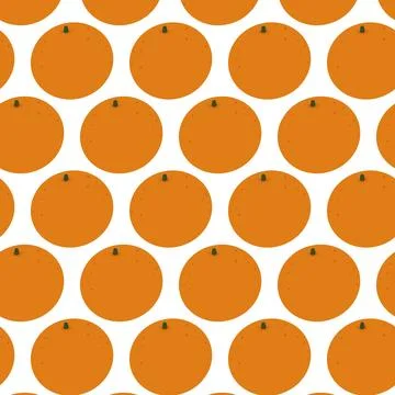 Hand drawn Oranges Seamless Pattern Winter Holidays Citrus Fruits Colorful Illustrazione stock