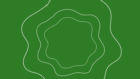 Hand Drawn Organic Wavy Line Loop 2D Animation on Green Screen  Stock Footage 332127247