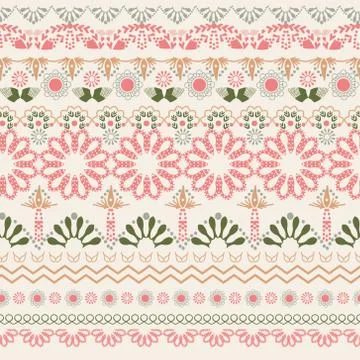 Hand drawn Oriental pattern art background. Stock Illustration