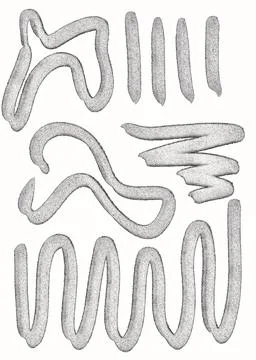 Hand-drawn original pencil pattern background elements and shapes Stock Illustration
