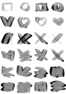 Hand-drawn original pencil pattern background elements and shapes Stock Illustration