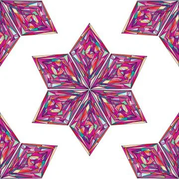 Hand drawn ornament pattern. Vector geometric tracery seamless background. Stock Illustration