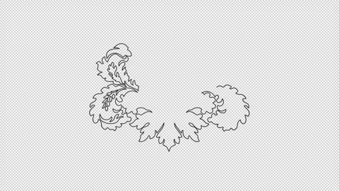 Hand Drawn Ornament, Unique Design, Alpha Channel, Exclusive, Sketch Stock Footage 270758253