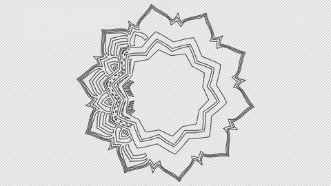 Hand Drawn Ornament, Unique Design, Exclusive, Sketch, Alpha Channel Stock Footage 270758278