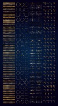 Hand Drawn Ornamental Frames, Borders, Dividers, corner, Swirls, and Flourish Stock Illustration