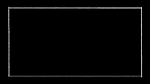 Hand drawn outline of white square empty inside frames, rectangle doodle frames Stock Footage 287791859
