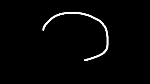 Hand-drawn oval frame animation, white brush stroke circular outline and Stock-Footage 317959207