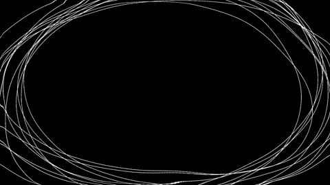 Hand Drawn Oval Scribble Frame Overlay Animation, Freehand Pencil Loop Bord Stock Footage 340280750