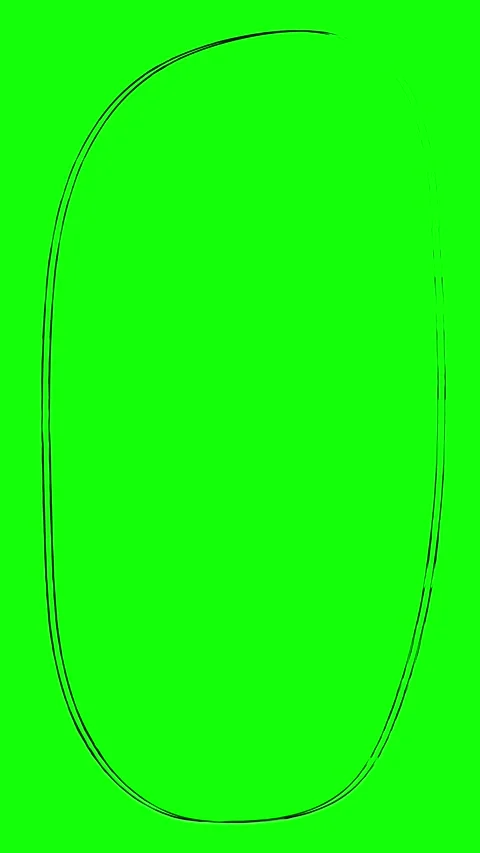 Hand Drawn Oval Shape Rugged Brush Stroke Outline Border Frame Stock Footage 331464540