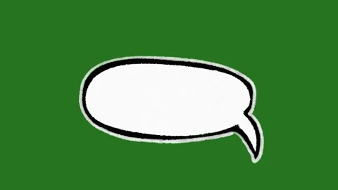 Hand-Drawn Oval Speech Bubble Animation | White 2D Hand-Drawn Dialog Motion Stock-Footage 332127304