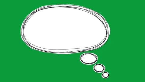 Hand Drawn Oval Thought Bubble White Fill Sketch Outline 2D Animation  Stock Footage 341798557