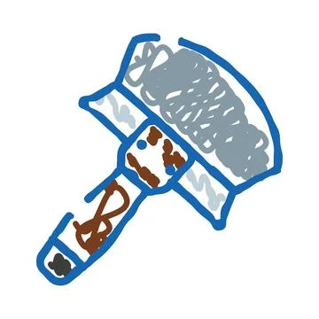 Hand drawn paint brush creating abstract stroke art 스톡 일러스트