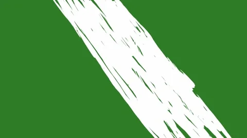 Hand Drawn Paint Brush Stroke Transition 2D Animation on Green Screen  Stock Footage 332127238