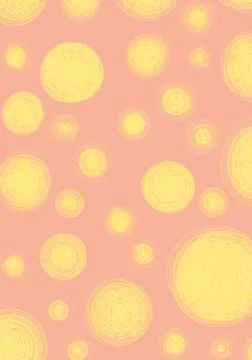Hand drawn painted geometric circle pastel pattern . Doodle background Stock Illustration