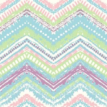 Hand drawn painted seamless pattern. Vector illustration Stock Illustration